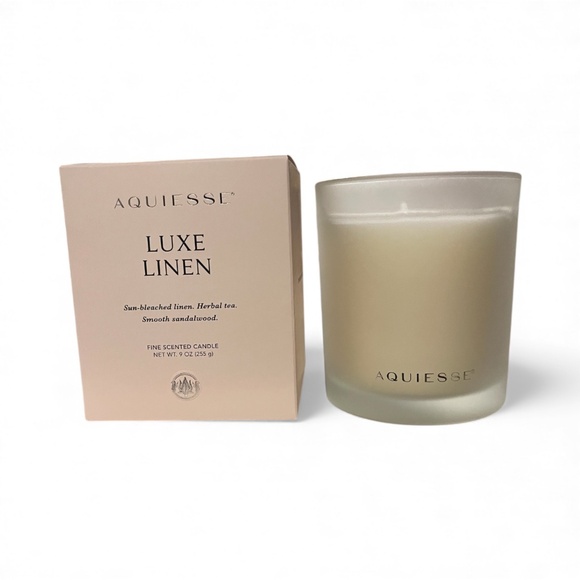 Aquiesse Luxe Linen Fine Scented Candle – 9 oz – Boxed – New - Picture 1 of 2